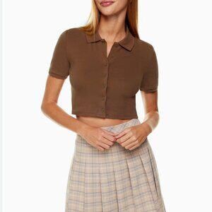 Aritzia Sunday Best Collared Audio Top